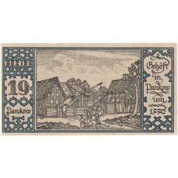Германия (нотгельд) 50 пфеннигов 1921 год - Серия "Районы Берлина". Усадьба в Панкове около 1770 г. (вид 19) - UNC