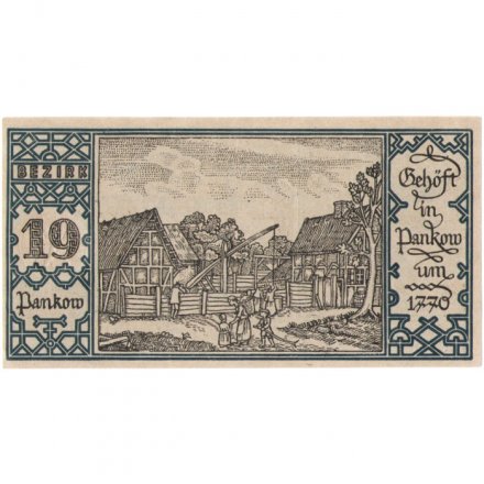 Германия (нотгельд) 50 пфеннигов 1921 год - Серия &quot;Районы Берлина&quot;. Усадьба в Панкове около 1770 г. (вид 19) - UNC
