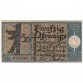 Германия (нотгельд) 50 пфеннигов 1921 год - Серия &quot;Районы Берлина&quot;. Усадьба в Панкове около 1770 г. (вид 19) - UNC