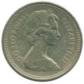 Великобритания 1 фунт 1984 год - Чертополох-эмблема Шотландии (никель-латунь)