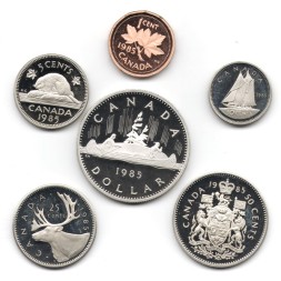 Набор из 6 монет Канада 1985 год (proof)