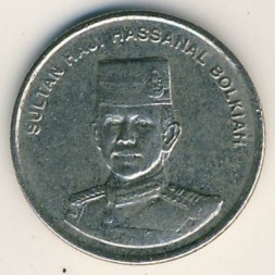 Монета Бруней 5 сен 2002 год - Хассанал Болкиах