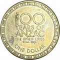 Австралия 1 доллар 2014 год - 100 лет АНЗАК