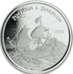 Восточные Карибы 2 доллара 2020 год - Антигуа и Барбуда 