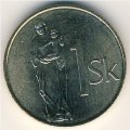 Словакия 1 крона 2007 год - Дева Мария с младенцем