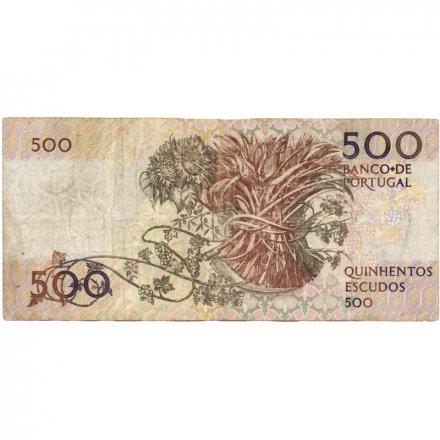Португалия 500 эскудо 1987 год - Мозинью да силвейра. Кукурузный сноп - F