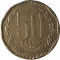 Чили 50 песо 2014 год