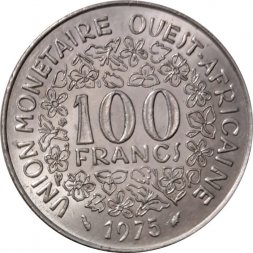 Западная Африка 100 франков 1975 год