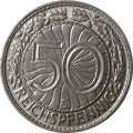Веймарская республика 50 рейхспфеннигов 1935 год (J)