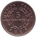 Коста-Рика 5 сентимо 1973 год - Герб