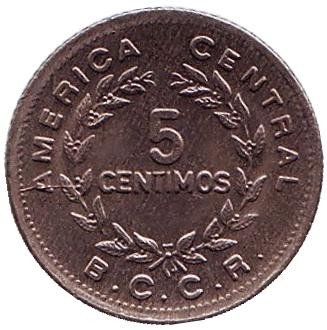 Коста-Рика 5 сентимо 1973 год - Герб