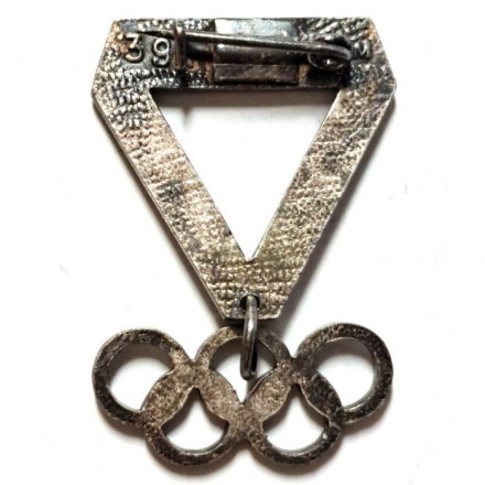 Значок Олимпиада. Москва-80. Олимпийские кольца (подвесные), тяжелый