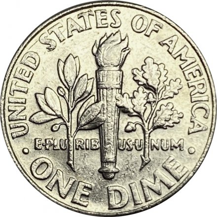 США 1 дайм (10 центов) 2001 год - Франклин Рузвельт (D)