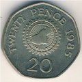Гернси 20 пенсов 1985 год