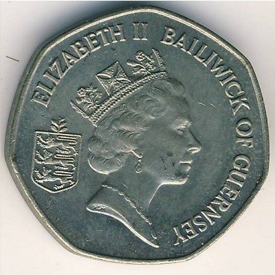 Гернси 20 пенсов 1985 год