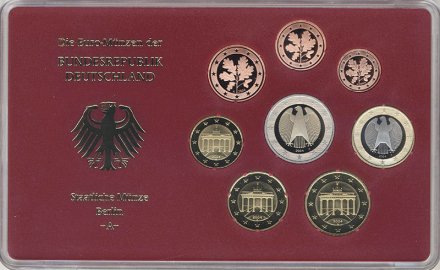 Евро серия Proof Германия 2004 год - Монетный двор «A» (8 монет)