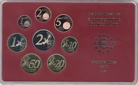 Евро серия Proof Германия 2004 год - Монетный двор «A» (8 монет)