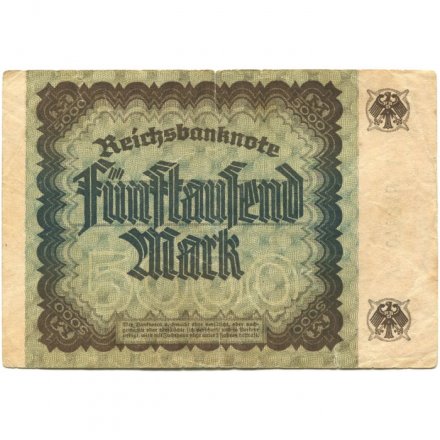 Веймарская Республика 5000 марок 1922 год - F