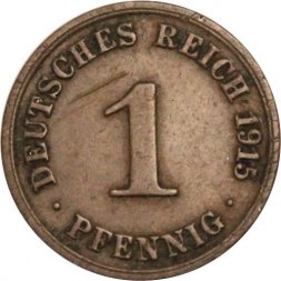 Германия 1 пфенниг 1915 год (A)