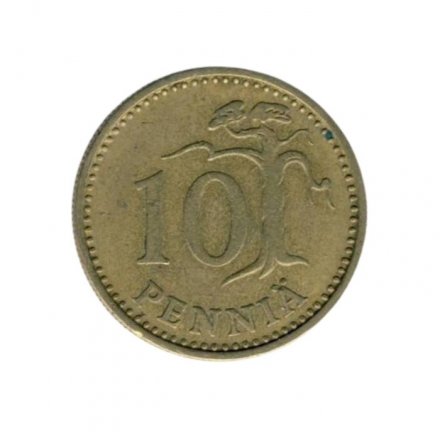 Финляндия 10 пенни 1968 год