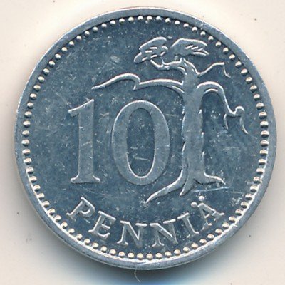 Финляндия 10 пенни 1988 год