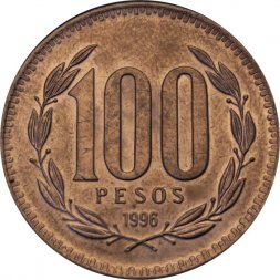 Чили 100 песо 1996 год
