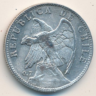 Чили 50 сентаво 1905 год