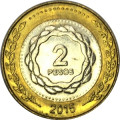 Аргентина 2 песо 2015 год