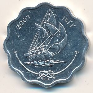 Мальдивы 10 лаари 2007 год