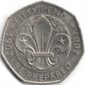 Великобритания 50 пенсов 2007 год - 100 лет со дня основания Скаутского движения