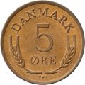Дания 5 эре 1960 год