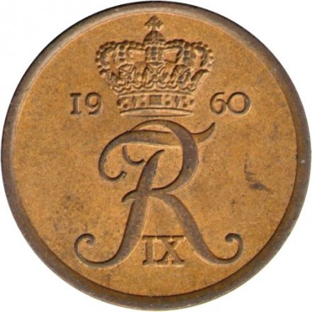 Дания 5 эре 1960 год