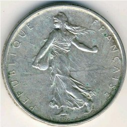 Франция 5 франков 1964 год