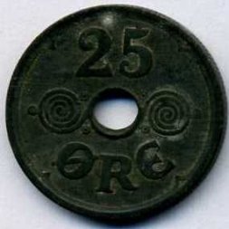 Дания 25 эре 1945 год