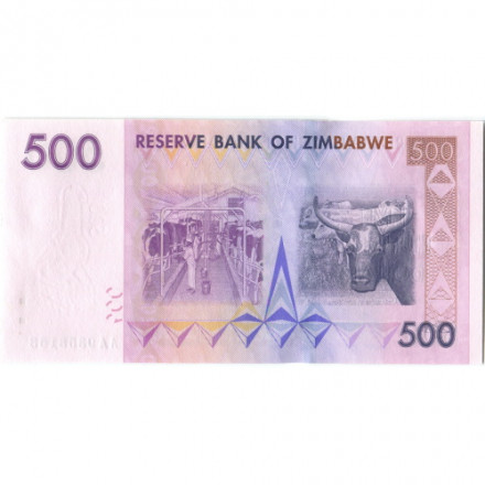 Зимбабве 500 долларов 2007 год - UNC