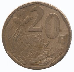 ЮАР 20 центов 1998 год