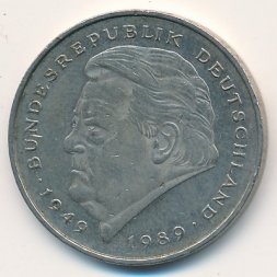 ФРГ 2 марки 1992 год - Франц Йозеф Штраус (J)