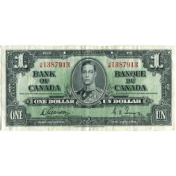 Канада 1 доллар 1937 год - VF+