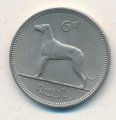 Ирландия 6 пенсов 1959 год - Ирландский волкодав