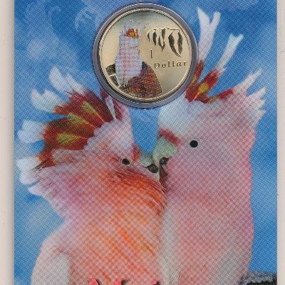 Австралия 1 доллар 2011 год - Какаду-инка