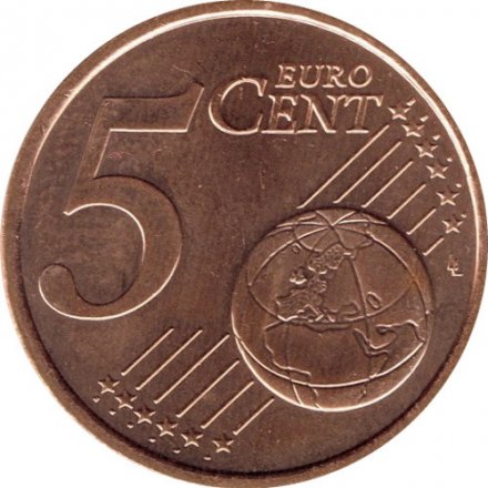 Германия 5 евроцентов 2010 год (A)