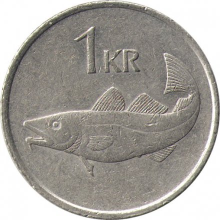 Исландия 1 крона 1987 год - Треска