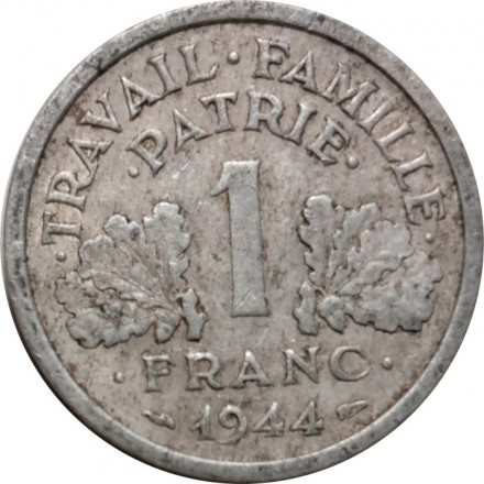 Франция 1 франк 1944 год ETAT FRANCAIS (B)