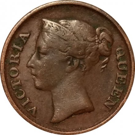 Стрейтс-Сетлментс 1/2 цента 1845 год