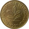 ФРГ 5 пфеннигов 1991 год (G)