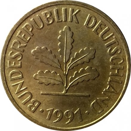 ФРГ 5 пфеннигов 1991 год (G)