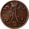 Финляндия 1 пенни 1894 год - Александр III - UNC