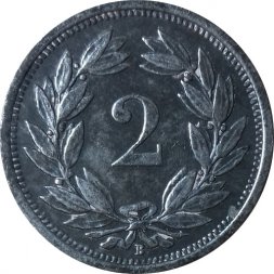 Швейцария 2 раппена 1944 год