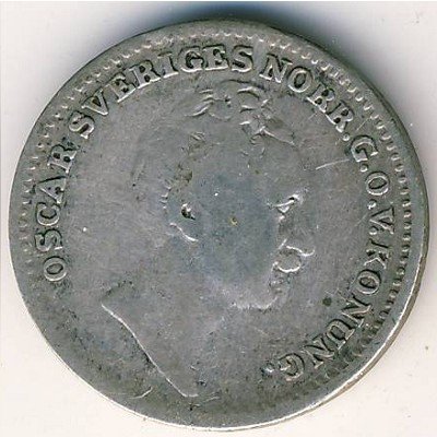 Швеция 1/16 риксдалера 1852 год