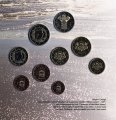 Набор из 9 монет Латвия 2018 год - 100 лет независимости прибалтийских государств (в буклете)